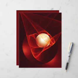 Abstrato Modern Red Cream Fantasy Arte Fractal