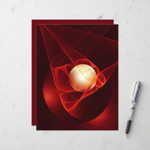Abstrato Modern Red Cream Fantasy Arte Fractal
