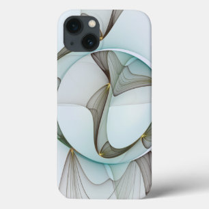 Abstrato Modern Turquoise Brown Dourada Elegância