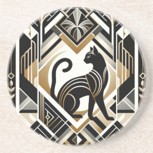 Abstrato moderna Porta copos de Sandstone de Gato