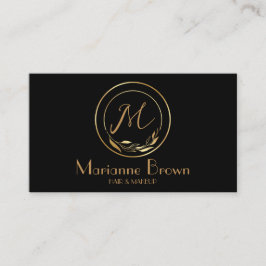 Abstrato moderno mínimo Cartão de visita preto