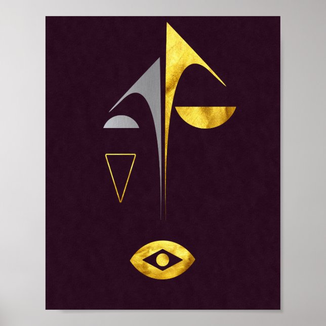 Abstrato moderno - Poster de Arte Minimalista Eleg (Frente)