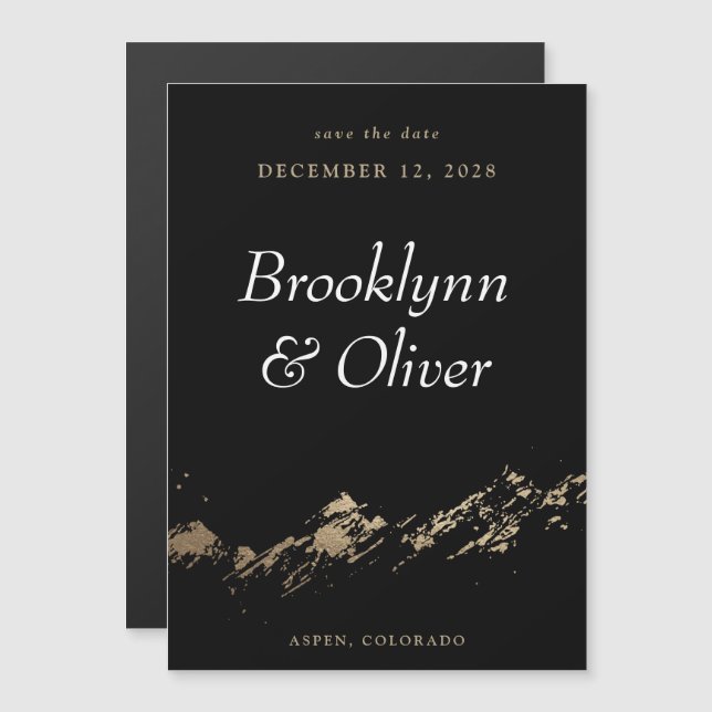 Abstrato monta Imã salve a data verde escuro (Frente/Verso)