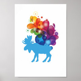 Abstrato Moose Poster