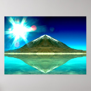 Abstrato Mountain Art Poster
