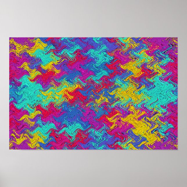 ABSTRATO MULTICOLOR WALL ART POSTER (Frente)