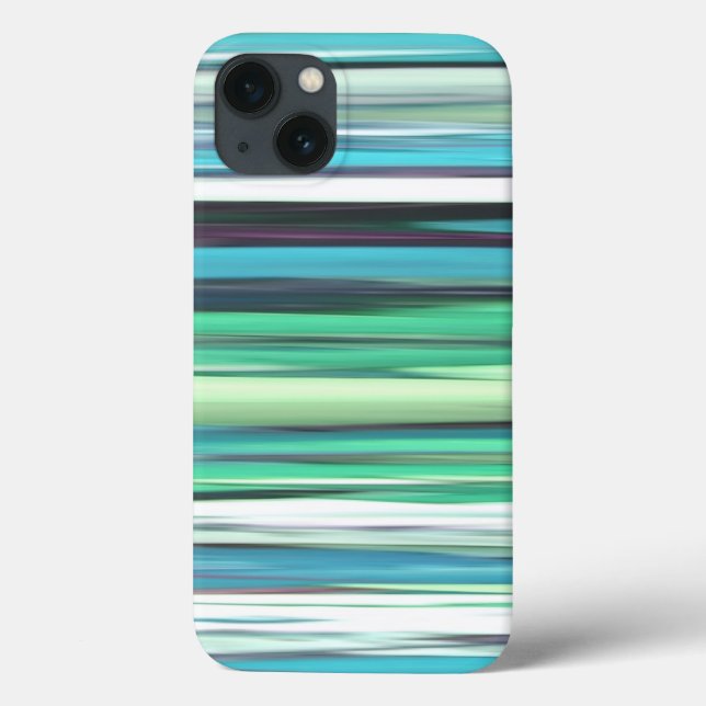 Abstrato nº 2: iPhone verde azul-aqua com caixa az (Verso)