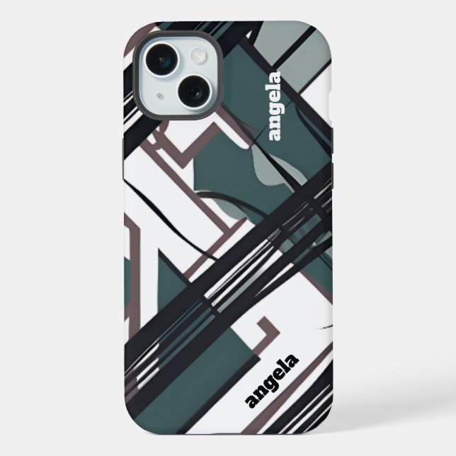 abstrato na moda moderno, verde negro (Verso)