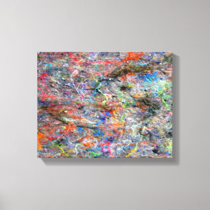 Abstrato Neon Colors Art Splatter Canvas