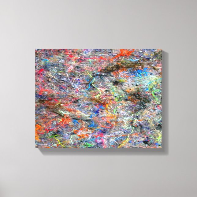 Abstrato Neon Colors Art Splatter Canvas (Frente)