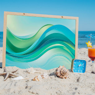 Abstrato Ocean Wave Fluid Art Wall Poster