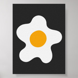 Abstrato Omelet Egg Modern Art Poster
