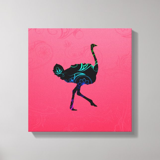 Abstrato Ostrich Canvas (Frente)