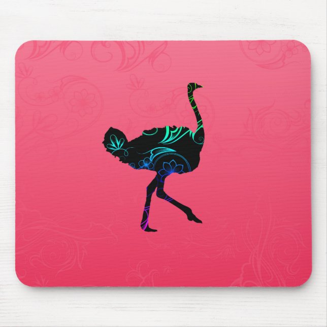 Abstrato Ostrich Mousepad (Frente)