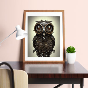 Abstrato Owl Poster