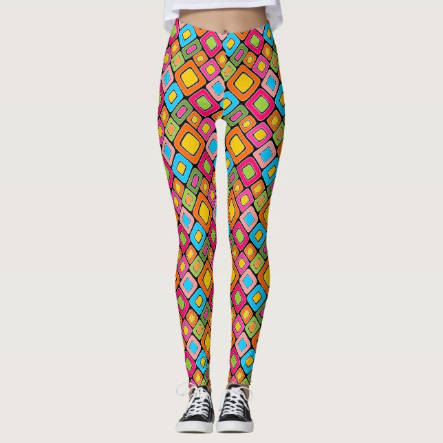 Abstrato padrão 140621 leggings (Frente)