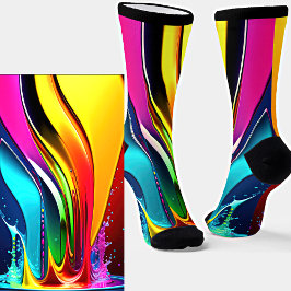 Abstrato Paint Swirls com abertura em preto