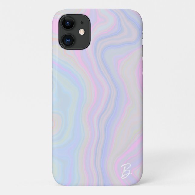 Abstrato Pastel Agate Capa de telefone Personaliza (Verso)
