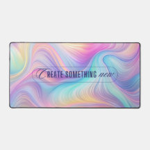 Abstrato Pastel Desk Mat com cotação Inspiracional