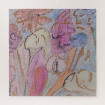 Abstrato Pastel Floral Jigsera Quebra-cabeça