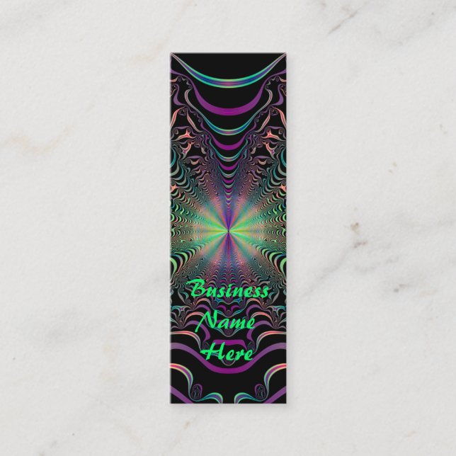 Abstrato Pastel Fractal Web Bookmark Cartão de vis (Frente)