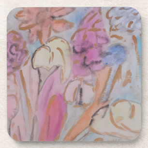Abstrato Pastel, Porta copos Plástica Cerâmica Flo