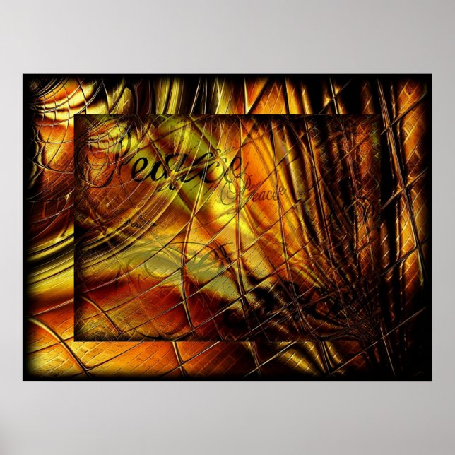 Abstrato Peace of Glass Poster (Frente)