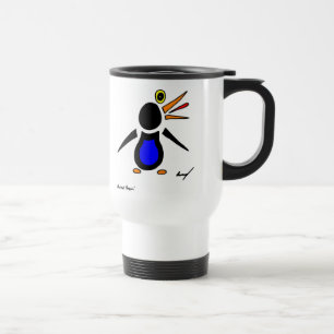 Abstrato Penguin Caneca de viagem
