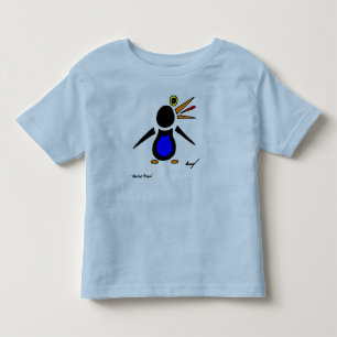 Abstrato Penguin Toddler Ringer T-Shirt