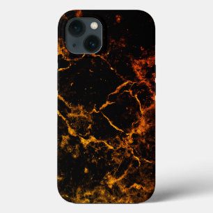 Abstrato Personalizado de Lava Molten Preto e Lara