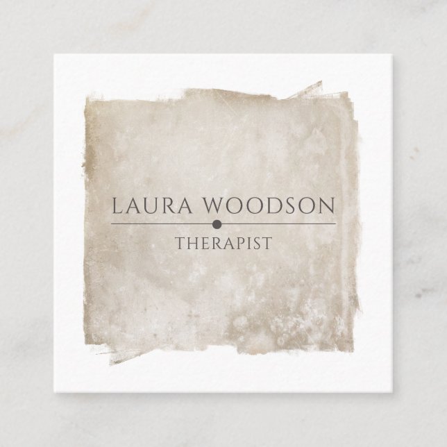 Abstrato pincel Cartão de visita de Terapia do Tra (Frente)