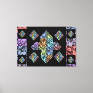 Abstrato Plus - Sinal de Arte de Canvas Floral Mul