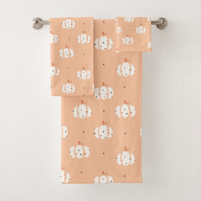 Abstrato Pumpkin Pattern Bath Toalha (Insitu)