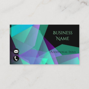 Abstrato Purple e Cartão de visita verde