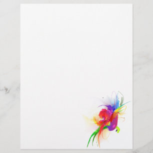Abstrato Rainbow Lorikeet Paint Splatters