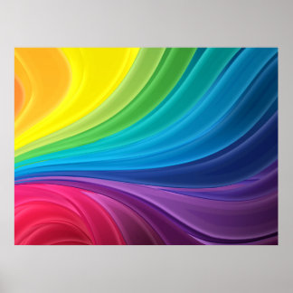Abstrato Rainbow Poster