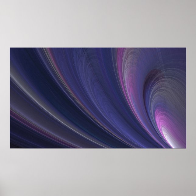 Abstrato Rainbow Swirl Poster (Frente)