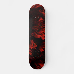 Abstrato Red and Black Skateboard Deck