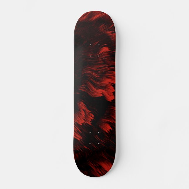 Abstrato Red and Black Skateboard Deck (Frente)