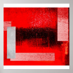 Abstrato retangente e Poster de Arte Quadrada Impr