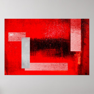 Abstrato retangente e Poster de Arte Quadrada Impr