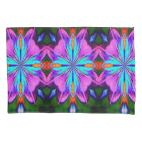 Abstrato Roxo E Turquesa Caleidoscópio Arte