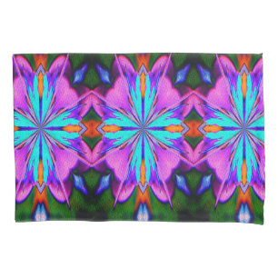 Abstrato Roxo E Turquesa Caleidoscópio Arte