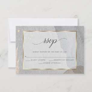 Abstrato RSVP Buff Watercolor Strots no Stone
