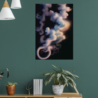 Abstrato Smoke Swirls | Poster de Arte Moderna