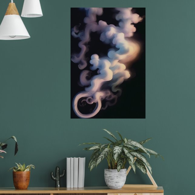 Abstrato Smoke Swirls | Poster de Arte Moderna (Sala de Estar 1)