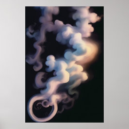 Abstrato Smoke Swirls | Poster de Arte Moderna