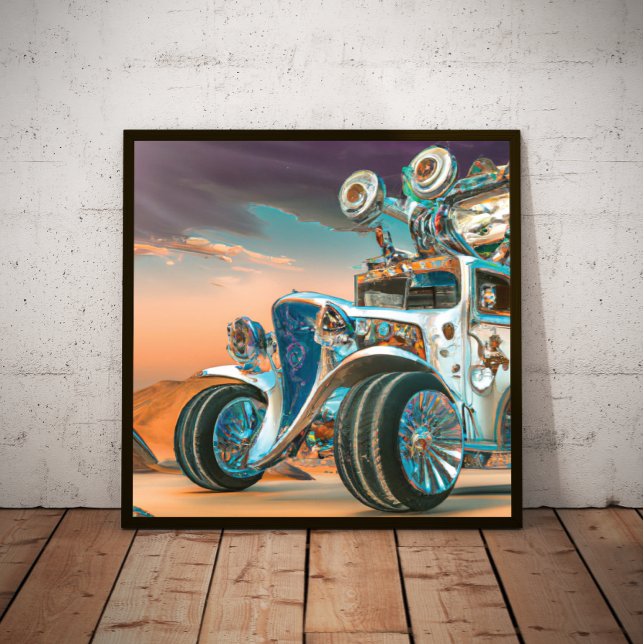 Abstrato Steampunk Hot Rod Poster (Criador carregado)