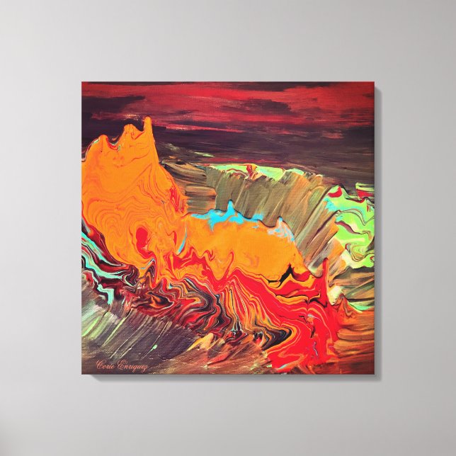 Abstrato Stretch Canvas "Orange Burst" (Frente)