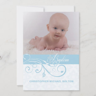 Abstrato Swirl Foto Convite Religioso